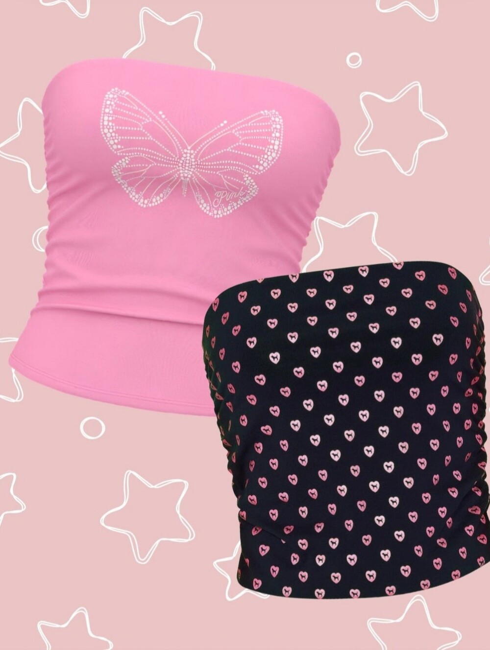 Victoria's Secret PINK All Day Cotton Tube Top Bundle Size Med NWT!♡♡